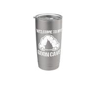 Welcome To My Goon Cave - Divertido Dicho Novedad Chicos Cool Men Vaso térmico de acero inoxidable de doble pared