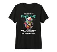 Welcome to Night Shift - Nurse Owls Lover Camiseta Premium