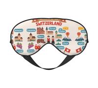 Welcome to Switzerland Travel Printing Rest Sleep - Máscara de ojos suave para el hogar y camping, bloquea la luz, cómoda para la mayoría de los usuarios