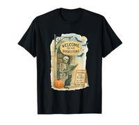 Welcome To The Bookstore Spooky Skeleton Halloween Camiseta