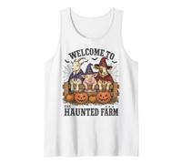 Welcome To The Haunted Farm Halloween Barnyard Animals Camiseta sin Mangas