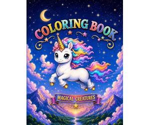 Welcome to the World of Magical Creatures Coloring Book: 20 Fantasy Coloring Pages with Unicorns, Dragons, Magical Cats and Dogs for Kids, Teens and ... for Creativity, Relaxation and Imagination