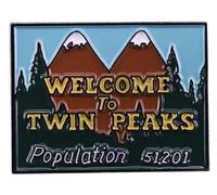Welcome to Twin Peaks Town Sign Population 51201 Agent Cooper TV Show 1.2" Pin esmaltado, 1.2 Inches, Esmalte, Esmalte