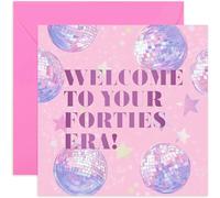 Welcome To Your Forties Era - Tarjeta de cumpleaños para los fans de Taylor, tarjeta de cumpleaños número 40 para mejor amiga, Swifty, hija, sobrina, prima, tarjeta de cumpleaños 40 para ella,