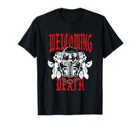 Welcoming Death Gothic Skull Roses Camiseta