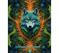 Welcoming the Fall - Wolf Spirit Composition Notebook - Home Place: Wide ruled | 112 Pages | 7.5 x 9.25 inches | Soft Glossy Cover