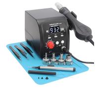 Weld Lux - Estación de retrabajo de aire caliente, alta potencia con 3 memorias, modo de suspensión, eficiencia de flujo de aire, pantalla de °C/°C, temperatura precisa. (100.0 °C ~ 500.0 °C),