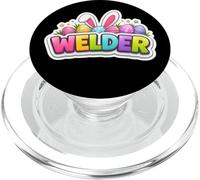 Welder Happy Easter Welding Bunny Egg Hunt Orejas Primavera PopSockets PopGrip para MagSafe