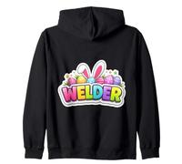 Welder Happy Easter Welding Bunny Egg Hunt Orejas Primavera Sudadera con Capucha