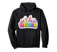 Welder Happy Easter Welding Bunny Egg Hunt Orejas Primavera Sudadera con Capucha