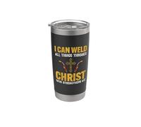 Welder I Can Weld All Things Through Christ Welders Welding Vaso térmico de acero inoxidable de doble pared