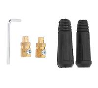 Welding Cable Connectors 200A | Brass Quick Plug for TIG Welding/Plasma Cutters | DKJ10-25 Male Connector 10-25mm² Wire Section | Extended - use Rubber Handle