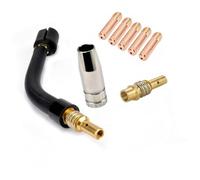 Welding Kit MB15 15AK SB15 Swan Neck 8 Pieces Brass High Temperature Copper Conductive Heads Multiple Aperture Fits for 140 215 63616 63617 Easy Assembly for Professional Use (1.0mm)