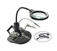 Welding Magnifier Electric Iron Stand Circuit Board Repair Welding Iron Holder with Clips Led Magnifying Glass