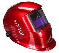 WELDING MASK 2 | Solar Auto Oscurecimiento Casco de Soldadura | Máscara de Soldadura | Función de lijado | Amplia Sombra 4/9-13 Casco de Soldadura para TIG MIG ARC | Rojo