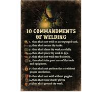 Welding Principles Display Simple Metal Sign For Barn 12x8 Inch