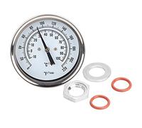 Weldless Bi metal Thermometer Kit 1/2"MNPT 0~220F for Homebrew Beer and Wine Thermometer