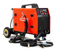 WELDMAN Máquina de soldadura sin gas - Máquina de soldadura MIG MAG 200 A 6-8 mm - IGBT Inverter máquina de soldar con gas protector - FCAW MMA 230 V con chasis - Soldadura
