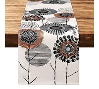 Weldomcor Camino de mesa lavable, 32 x 120 cm, diseño de flores, moderno, primavera-verano, decoración vintage, para comedor, cocina, granja, boda