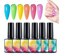 Weldphur Kit De Esmalte De Uñas Gel 6 Piezas 8ml,Fluorescente Para Uñas Semitransparente | Esmaltes Fluorescentes Semitransparentes Para Fiestas Reuniones Salón Uso Diario Y Eventos Formales Para