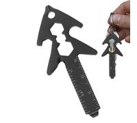 Weldphur Multifunción Compacto - 8 en 1 Destornillador Regla Llave Multifunción | Accesorio Manual Portátil Robusto para Acampada Senderismo Supervivencia al Aire Libre