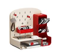 Weldphur Organizador de tablero de clavijas de escritorio, organizador de escritorio para sala de estudio y oficina, sin taladro, accesorios de escritorio de almacenamiento de pie