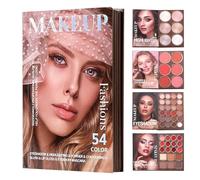 Weldphur Paleta De Sombras De Ojos | Kit de Maquillaje de Viaje Duradero | Estuche de Maquillaje con Diseño de Libro - Para Mujeres, Niñas, Principiantes, Uso En Casa, Diario, Desplazamiento, Citas,