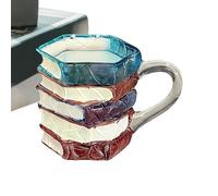 Weldphur Taza De Café Libro - Resistente Al Calor De 200ml Con Diseño Manchado | Con Forma de Libro 3D para Café con Asa,Para Mujeres Amantes De La Lectura Escritoras Bibliotecarias Navidad Cumpleaños