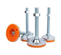 WELDRIC Pies de Ajuste fijos de Nailon 1 Uds D100 M12-M30 Soporte de Equilibrio Antideslizante Acero Copa pie Ajustable Alta Resistencia Fija for Muebles maquinaria Industrial(D100xM24x150)