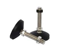 WELDRIC Pies de Ajuste fijos de Nailon Pies de Ajuste universales Nailon/Patas articuladas Base giratoria/Patas nivelación Ajustables M8 M10 M12 M14 M16 M18 M20(D80xM10x50,1 PCS)