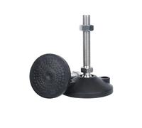 WELDRIC Pies de Ajuste fijos de Nailon Torno Ajustable, Patas niveladoras Tipo Rosca, Base giratoria, nivelación articulada, Almohadilla Deslizante for Muebles, 4 Uds(D40XM12X80)