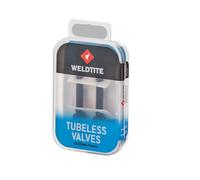 Weldtite Kit de válvula Presta Tubeless - Fiable y Duradero - 2 x 55 mm, Negro