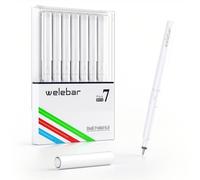 Welebar Bolígrafos de gel blancos para Cricut Maker 3/Maker 4/Explore 3/Explore 4/Air 2, 7 bolígrafos de punta media de 0,8 mm para escribir invitaciones y añadir reflejos
