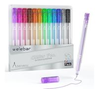 Welebar Bolígrafos de gel con purpurina para Cricut Joy y Joy Xtra, bolígrafos de punta media de 0.8 para escribir, tarjetas de dibujo o invitaciones