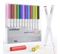 Welebar Rotuladores de sublimación para Maker 3/Maker 4/Explore 3/Explore 4/Air 2, juego de 12 colores surtidos, puntas de 0,4 mm para tazas, camisetas, manualidades