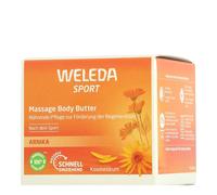 WELEDA Bio Sport Masaje Body Butter Arnika - Unisex Naturkosmetik Körperpflege con karité y manteca de cacao para una rápida regeneración y cuidado intensivo después del deporte (vegano, 1 x 150 ml)