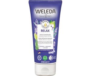 Weleda - Aroma Shower Relax, Gel de Ducha Relajante, Limpia sin Resecar la Piel, con Aceites Esenciales de Lavanda, Bergamota y Vetiver, 100 % Biodegradable, Vegano, para todo Tipo de Pieles - 200 ml
