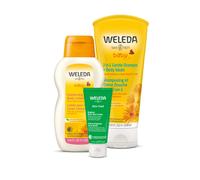 Weleda Baby Calendula 2-in-1 Shampoo, Body Wash, Comforting Lotion & Skin Food - 3-Piece Set - 6.8 Fluid Ounces Each, Vegan, Animal Derived Materials
