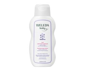 Weleda - Baby Derma Loción Hidratante Bebé Malva Blanca Piel Atópica 200 ml | Calma el Picor, Previene la Sequedad, Absorción Rápida, Sin Perfume, Testada Dermatológicamente, Uso Diario