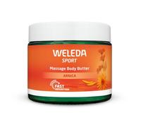 WELEDA Bio Sport Masaje Body Butter Arnika - Unisex Naturkosmetik Körperpflege con karité y manteca de cacao para una rápida regeneración y cuidado intensivo después del deporte (vegano, 1 x 150 ml)