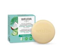 WELEDA Champú orgánico sólido hidratante y brillo - Natural Cosmetic Jabón para el cuidado del cabello para un cabello de aspecto saludable con aloe vera, aceite de coco y proteína de cáñamo. Champú
