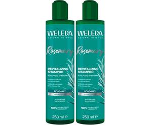 Weleda - Champú Revitalizante de Romero, Limpia el Cabello y Aporta Volumen desde la Raíz, con Romero Ecológico, Pelo Fino o Apagado, Vegano - 250 ml (Paquete de 2)