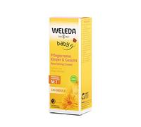 WELEDA Crema de cuidado de caléndula para bebés, cosmética natural, cuidado personal para el cuidado y calmante de la piel seca, crema hidratante rica para bebés y niños (1 x 75 ml)