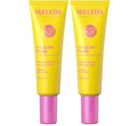 Weleda - Fluido Solar Glow SPF30 Facial, Protector Solar Mineral con Efecto Luminoso, Hidratación 24h sin Residuo Blanco, Para Todo Tipo de Piel - 30 ml (Paquete de 2)