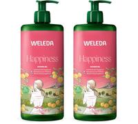 Weleda - Happiness, Gel de Ducha Cremoso de Pomelo, Limpia Suavemente la Piel, Sensación de Descanso, con Pomelo, Mandarina y Lima, Natural, Vegano, Todo Tipo de Pieles - 750 ml (Paquete de 2)