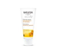 Weleda - Pasta de Dientes de Caléndula Encías Sin Flúor 75 ml | Caléndula, protege dientes y encías, sabor anís, sin mentol, compatible homeopatía, sin flúor, natural, vegana