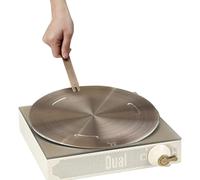 Welhammsae Adaptador de Placa de Inducción, Placa de Conducción de Calor, Placa Difusora de Inducción de Calor de Acero Inoxidable, para Cocinar con Difusor de Calor con Mango Extraíble, 16cm