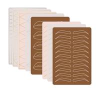 Welhammsae Piel Falsa Tatuaje, 8 Piezas para Cejas y Labios, Doble Cara para Microblading, Kit de Iniciación en Tatuaje, Negro y Blanco