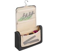 WELIDAY Airwrap - Funda de viaje compatible con Dyson/Shark FlexStyle, bolsa de almacenamiento portátil con gancho para colgar y múltiples bolsillos para rizador de pelo y accesorios (diseño abierto
