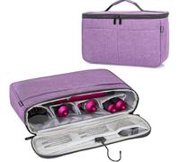 WELIDAY Bolsa de almacenamiento de viaje compatible con Dyson Airwrap Styler y Shark FlexStyle Air Styling, organizador de viaje portátil para rizador de cabello y accesorio con múltiples bolsillos